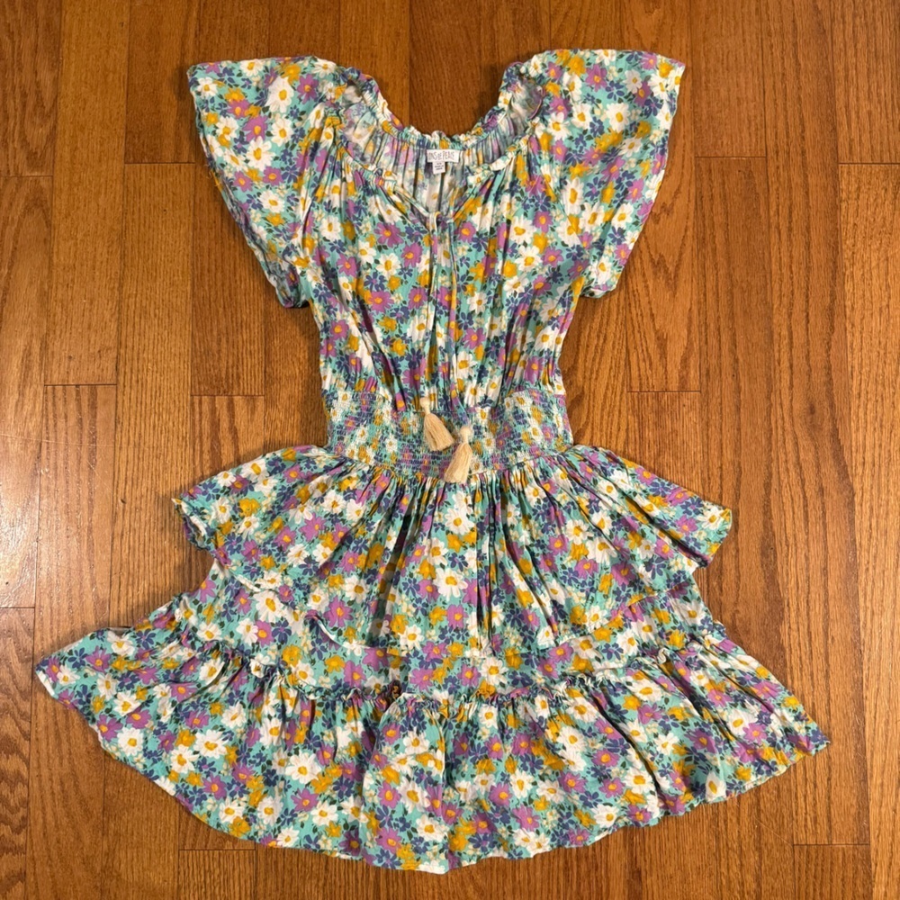 Patrons of Peace Floral Ruffle Dress Women’s Size XS